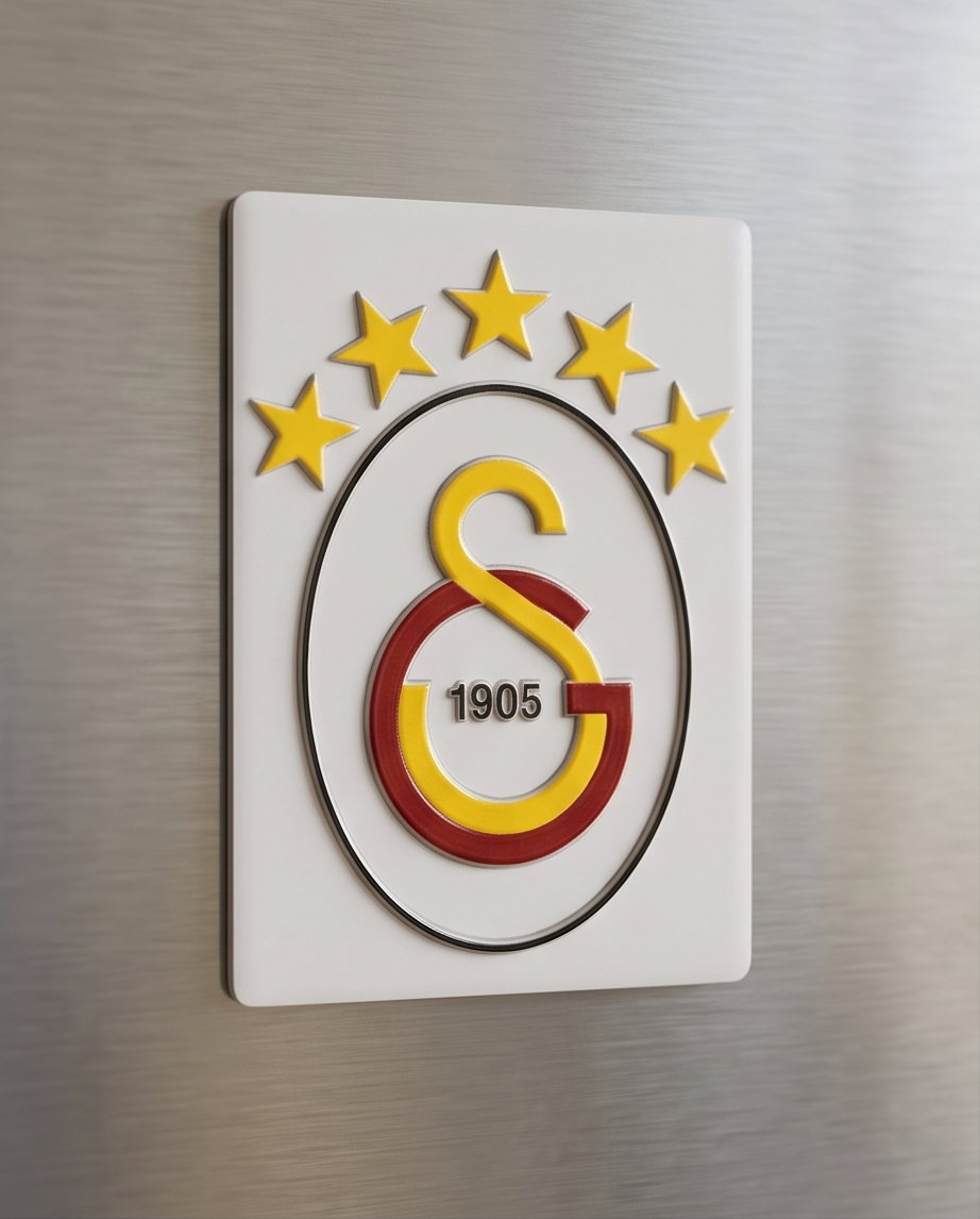 Keramik-Kühlschrankmagnet Gs am Kühlschrank