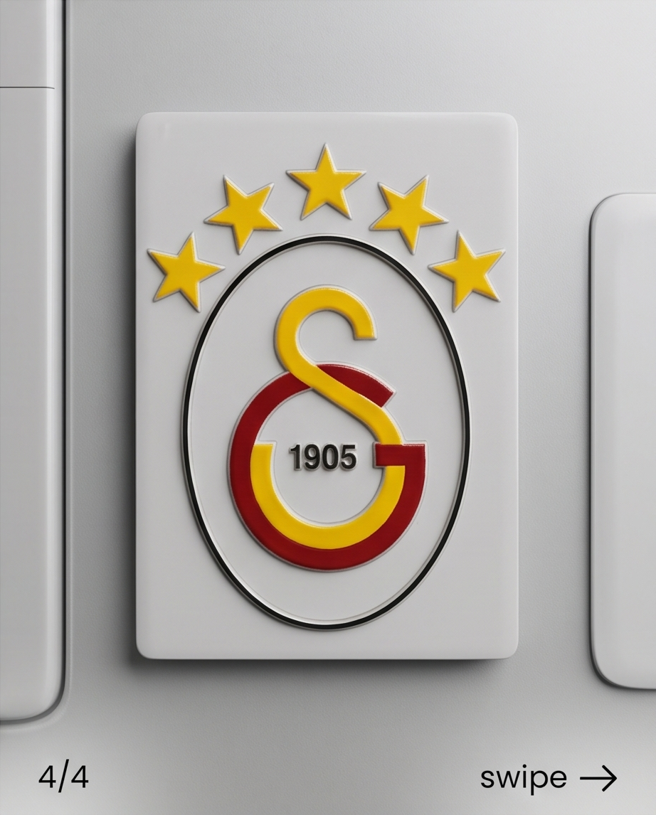 Keramik-Kühlschrankmagnet Gs auf dunklem Hintergrund