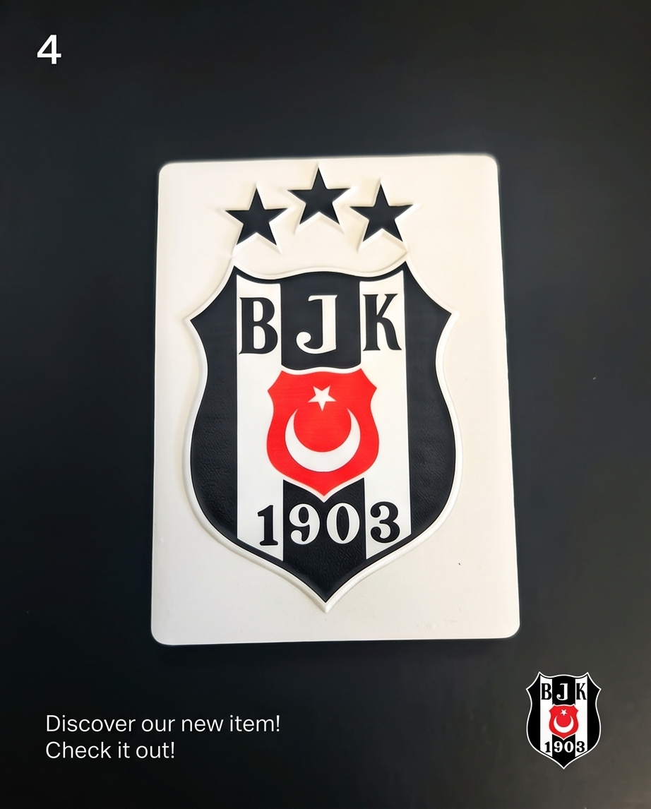 Detailansicht des Keramik-Kühlschrankmagneten BJK mit UV-3D-Druck