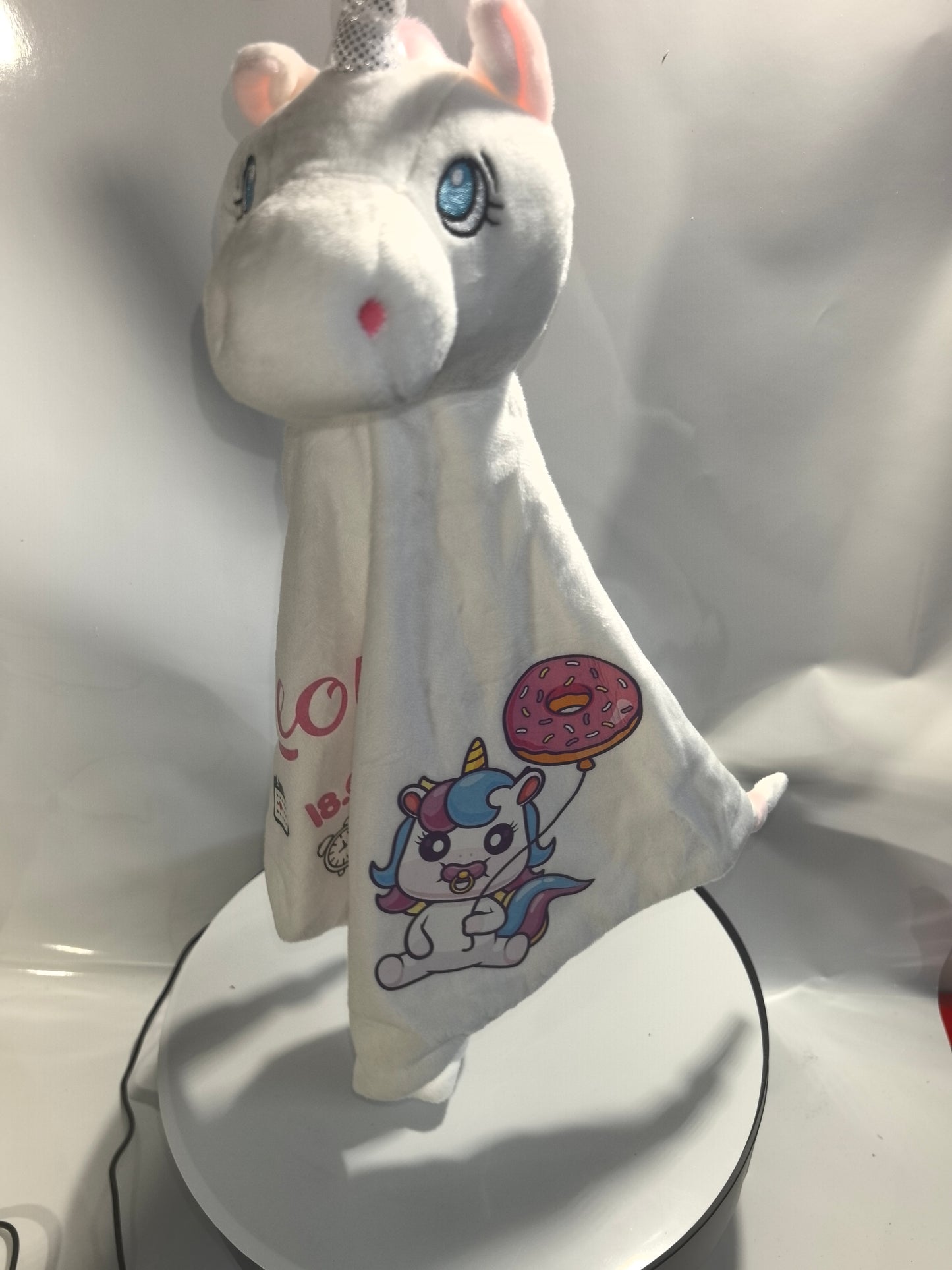 „Einhorn Schmusetuch stehend Seitenansicht"