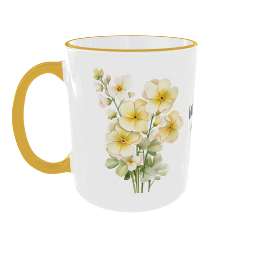  Februar Geburtsblume Tasse Detailansicht - Veilchen Symbol