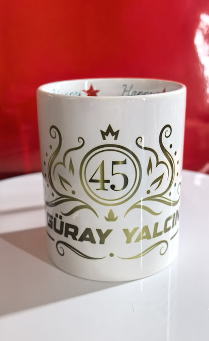 Geburtstagstasse mit Innendruck – Happy Birthday Design mit Kuchen & Ballons