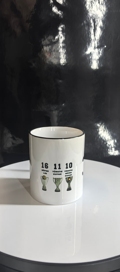 Beşiktaş Tasse 37 Kupa Design | Fanartikel mit Vereinslogo & Pokalstatistik | Geschenk für BJK Fans