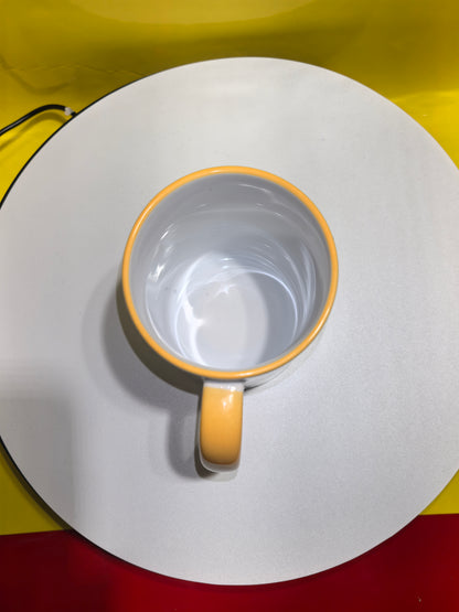 Fenerbahçe Tasse-36 Titel Design-Fanartikel mit Vereinslogo &Pokalstatistik- Gelber Henkel-Fußball Erfolge-Türkischer Fußballverein-Geschenk