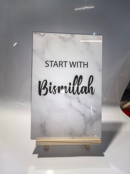 Islamisches Acrylglasbild 3er-Set – Bismillah, Insallah, Elhamdulillah