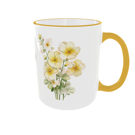 Personalisierte Keramiktasse Februar mit individuellem Namen -