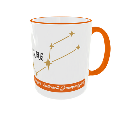 Rückseite: Das offizielle Sternbild „TAURUS“ in elegantem Gold-Design.