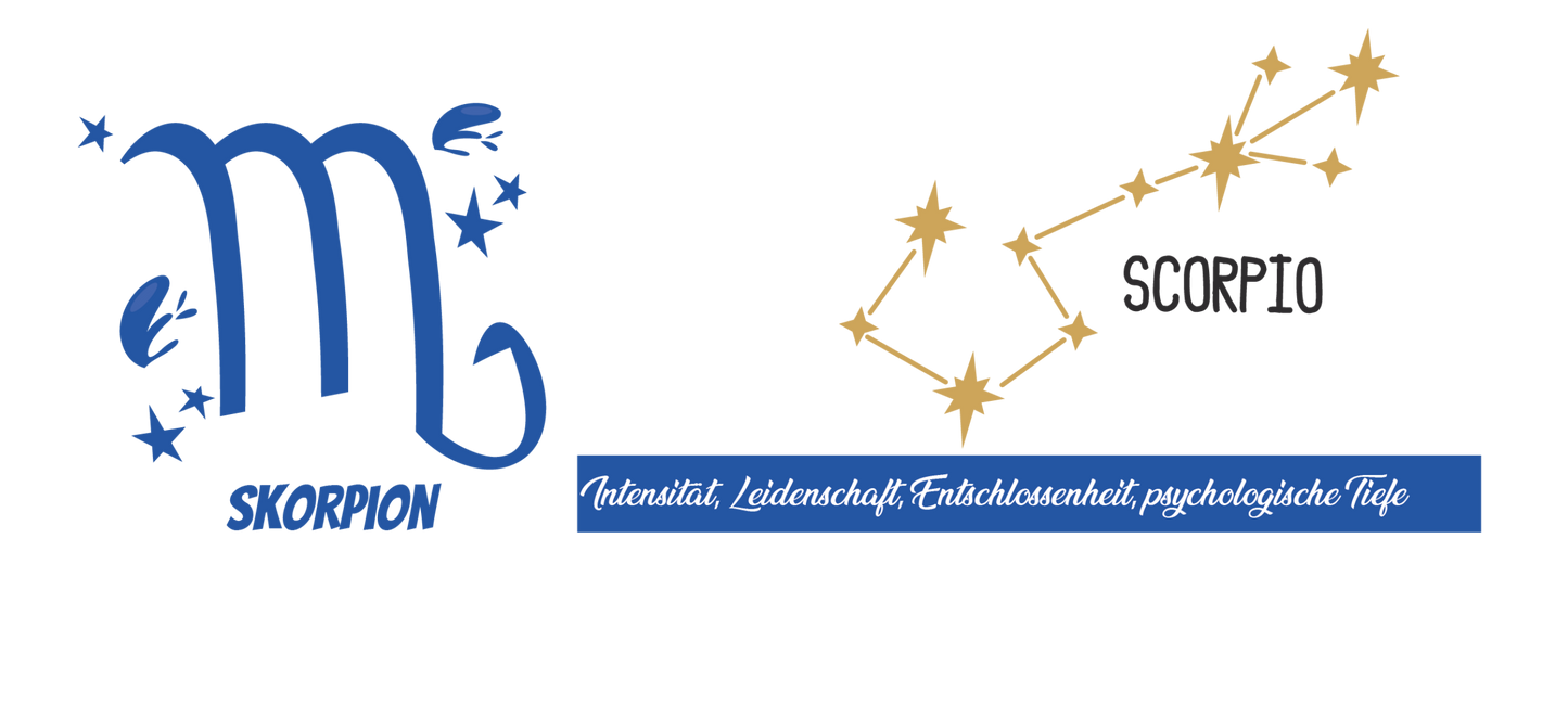 Scorpio Zodiac Mug – Skorpion Sternzeichen Becher in Blau – Hochwertiges Geschenk für Astrologie-Liebhaber