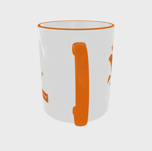 Sternzeichen Tasse Jungfrau / Virgo – Edles Design in Orange & Gold mit Charakter-Eigenschaften