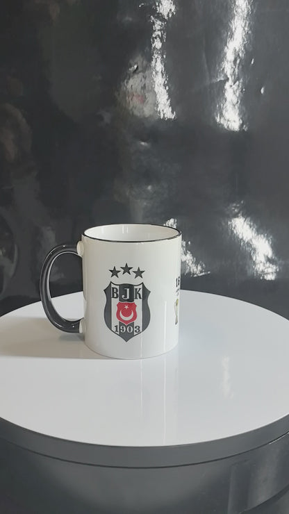 Beşiktaş Tasse 37 Kupa Design | Fanartikel mit Vereinslogo & Pokalstatistik | Geschenk für BJK Fans