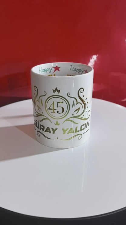Geburtstagstasse mit Innendruck – Happy Birthday Design mit Kuchen & Ballons