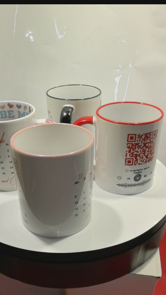 Personalisierte Valentinstags-Tasse | Geschenk für Partner | Liebe & Herz Design | Name personalisierbar