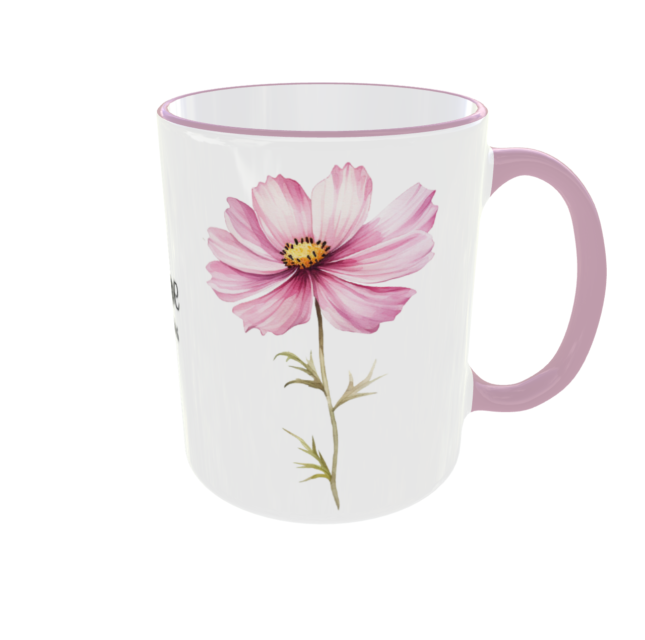 Personalisierte Tasse Oktober - Geburtsmonat mit Ringelblume & Kosmos